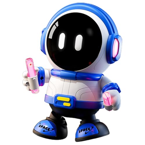 Fravsiu Kreativer Spielroboter, Lernspielzeugroboter, lustiges Lernroboterspielzeug, unterhaltsames Lernen, multifunktionaler Lernroboter in Astronautenform, wiederaufladbarer Tanzroboter für Kinder von Fravsiu