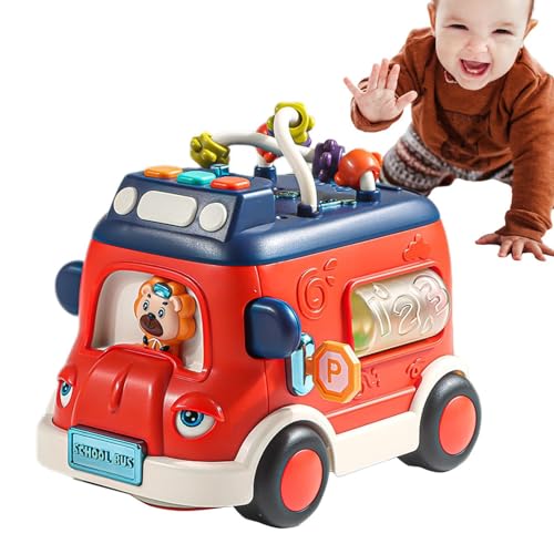 Fravsiu School Bus Toys, Toddler Car Toys, Electric School Bus, Interactive Car Toys, Interactive Car Bus Toy Electric School Bus Toy for Toddler and Kids 11.3x16x14cm/4.45x6.3x5.51 von Fravsiu