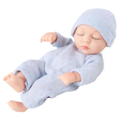 Fravsiu Silikonpuppen Ganzkörper,Reborn Silikonpuppen | 7 Zoll süße dekorative wiedergeborene Figur Miniatur mit beweglichen Gelenken - Silikonpuppe für Schlafzimmer, Wohnzimmer, Kinderzimmer, von Fravsiu