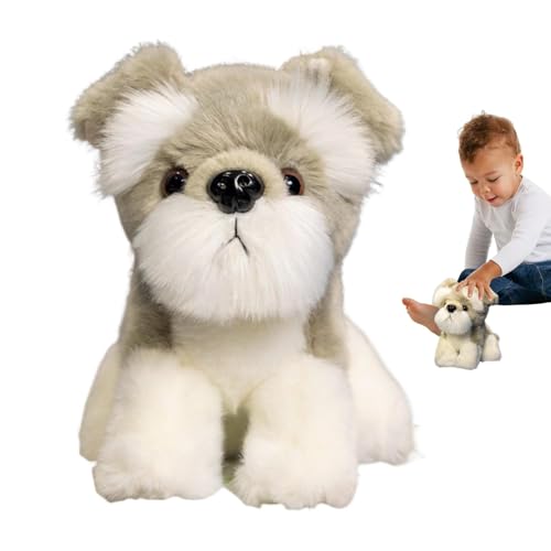 Fravsiu Stuffed Schnauzer Toy, 5.9 Zoll Plush Dog, Schnauzer Stuffed Animal, Animal Plush for Kids, Home Decoration Toy, Cuddly Plush Stuffed Toys and Animal Toy for Home Decoration and von Fravsiu