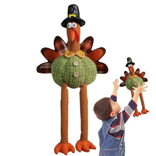 Fravsiu Turkey Stuffed Animal, 9.8 Inches Thanksgiving Plush Toy for Kids | Adorable Cartoon Turkey Plush for Home Decor, Sofa, Bed, Couch | Perfect Thanksgiving Decoration and von Fravsiu