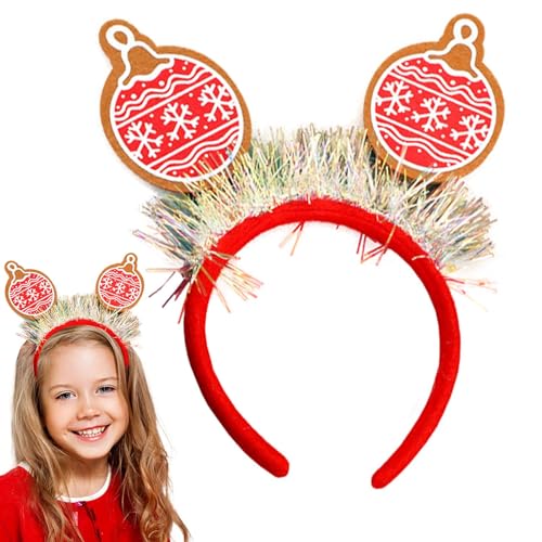 Fravsiu Weihnachtsstirnbänder, Weihnachtsstirnbänder für Erwachsene, Pailletten Haarreifen Weihnachten Weihnachtsmann Cosplay Kopfschmuck, Weihnachtskostüm-Kopfbedeckung für Weihnachtsfeier, von Fravsiu