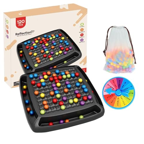 Rainbow Bead Chessboard, Intellectual Strategy Board Game, Interactive Family Chess Set for Kids and Adults, Fun Learning Chess Game for Thinking and Problem Solving von Fravsiu