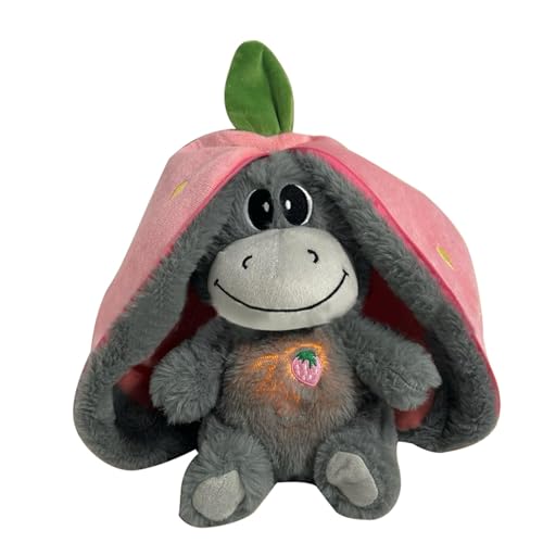 Relief Breathing Animal - Stress Relief Sleeping Plush Donkey | Sleeping Donkey Plush Toy With Music & Lights, Realistic Breathing For Kids Stress Relief Breathing Donkey Plush Toy | Realistic Sleepin von Fravsiu