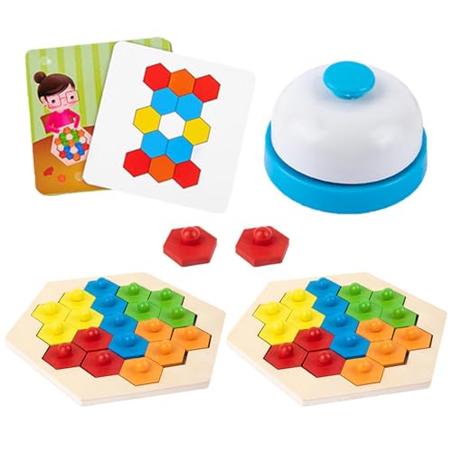 Wooden Puzzles Set | Wood Puzzle Box | Wooden Cube Puzzle Block | Interactive and Colorful Jigsaw, Ideal for Developing Fine Motor Skills and Cognitive Abilities and Preschoolers von Fravsiu