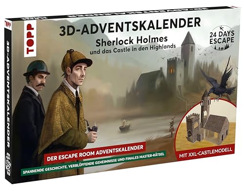 24 Days Escape 3D-Adventskalender – Sherlock Holmes und das Castle in den Highlands: Mit XXL-Schloss zum selber aufbauen und 24 spannenden Rätseln von Frech Verlag GmbH