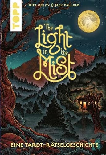 The Light in the Mist – Eine Tarot-Rätselgeschichte. Einzigartiges Escape-Spiel mit wunderschönen Tarotkarten. Mit Lösungswebseite, Schwarz, Blau, Braun, Grau, Weiß von TOPP