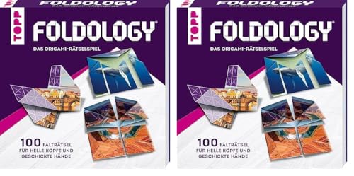 Frech Foldology – Das Origami-Rätselspiel: 100 einzigartige Falträtsel für helle Köpfe und geschickte Hände. (Packung mit 2) von Frech