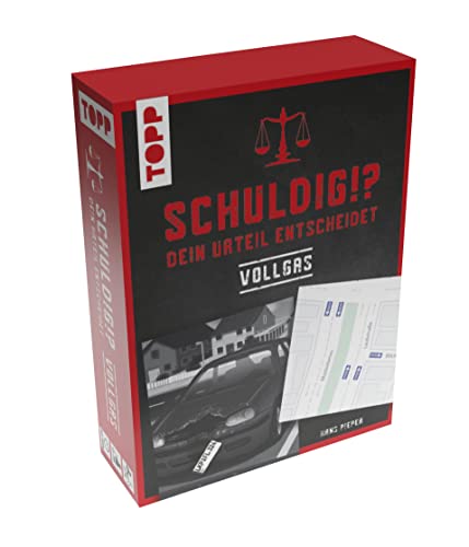 Schuldig?! Dein Urteil entscheidet – Vollgas. Krimispiel in 50 Karten: Die Gerichtsverhandlung am Spieltisch: Diskutiert, trefft Entscheidungen und fällt euer Urteil! von Frech