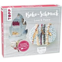 Boho-Schmuck Bastelset, Love & Peace, für 5 Armbänder von Frechverlag GmbH