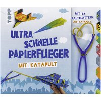 Papierflieger-Bastelbuch mit Katapult und 64 Faltblättern von Frechverlag