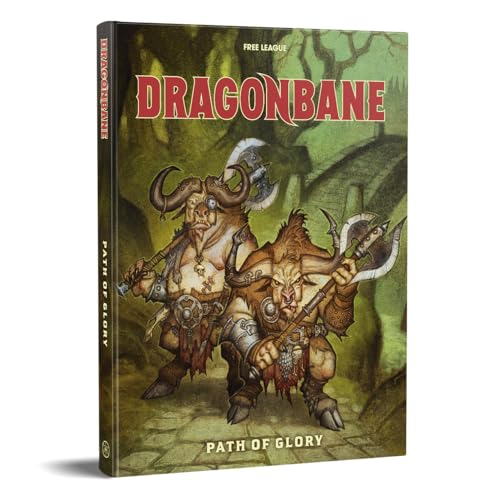 Free League Dragonbane Path of Glory (Rollenspiel, Hardcover, ab 180 Jahren, Fantasy-Thema, für Erwachsene, enthält Regelbuch und Karte) von Free League