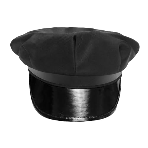 Freebily Damen Herren Polizeimütze Polizei Hut Karneval Kapitänsmütze Party Cop Cap Halloween Mottoparty Polizei Kostüm Zubehör Cosplay Maskerade Typ A One Size von Freebily