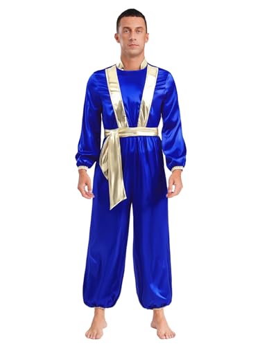 Freebily Herren Kostüm Arabischer Prinz Flaschengeist Kostüm Fasching Halloween Männer Arabisches Outfit Glänzend Satin Jumpsuit Königsblau XL Freebily Herren Kostüm Arabischer Prinz Flaschengeist Kostüm Fasching Halloween Männer Arabisches Outfit Glänzend Satin Jumpsuit Königsblau XL von Freebily