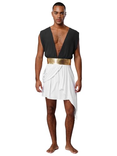 Freebily Herren griechischer Gott Kostüm Römisches Götter Kostüm Klit Mit Tiefem V-ausschnitt Fasching Halloween Kostüm Freebily Herren griechischer Gott Kostüm Römisches Götter Kostüm Klit Mit Tiefem V-ausschnitt Fasching Halloween Kostüm von Freebily