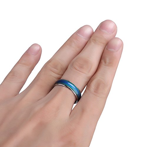 freebily Unisex Kinder Erwachsene Ring Stimmungsring Emotionen ändern Farbe Zaubertricks Magnetisch Durchmesser 16-20 mm Mehrfarbig 19 mm von Freebily