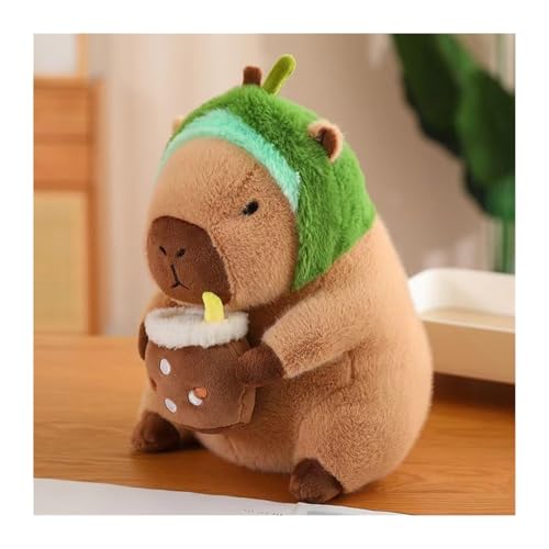 Freefire Capybara Plüschtier, Weiche Kuscheltiere In Bezaubernden Kostümen, Perfekte Sammelgeschenke for Kinder Und Mädchen Und Als Heimdekoration(Avocado,37cm) von Freefire