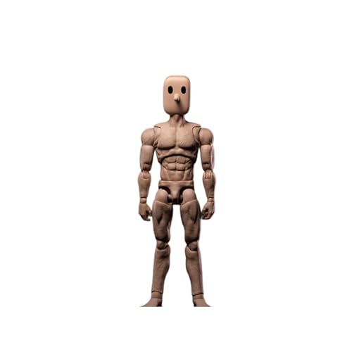 1/12 Skala männliche Action Figur, 6inch Super Flexible Starke Muskulöse Figur Körper Notaman Square Head Miniatur Actionfigur (NT-01 Starker muskulöser Körper) von Fremego