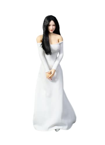 1/6 Maßstab Weibliche Kleidung,Mädchen Abendkleid Langer Rock Kleidung für 12 Zoll PH TBL JO Action Figur Körper (Weiß) von Fremego