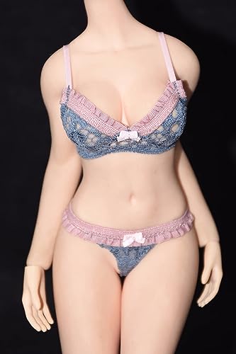 1/6 Maßstab Weibliche Kleidung,Weibliche Spitze Bras Briefs Unterwäsche Kostüm Outfit Kleidung für 12inch PH TBL JO Action Figur Körper (Blau 001) von Fremego