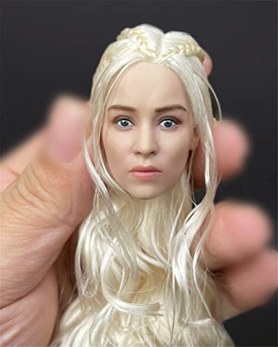 1/6 Maßstab Weibliche Kopf Skulptur,Europäisches Mädchen Blonde Locken Haar Kopf Geschnitzt für 12 Zoll Action Figur Körper (A) von Fremego