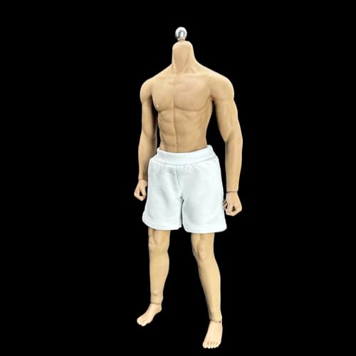 1/6 Skala Männliche Kleidung, Herren Stretch Sport Shorts Halbe Hose Outfit Kleidung für 12inch Soldat Action Figur Körper (Weiß) von Fremego