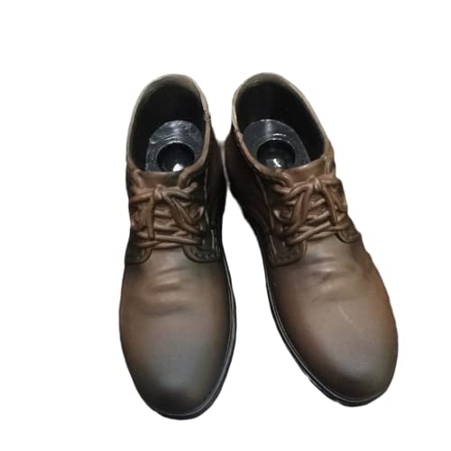 1/6 Skala Männliche Schuhe, Herren Kunststoff Solide Schuhe Lederschuhe Zubehör für 12inch Männliche Soldat Action Figur Körper (Braun) von Fremego