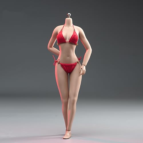 1/6 Skala Weibliche Kleidung, Weibliche Bras Briefs Unterwäsche Bikini Swimwear Kostüm Outfit Kleidung für 12inch PH TBL JO UD Action Figur Körper (Rot) von Fremego