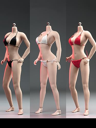 1/6 Skala Weibliche Kleidung, Weibliche Bras Briefs Unterwäsche Bikini Swimwear Kostüm Outfit Kleidung für 12inch PH TBL JO UD Action Figur Körper (Weiß) von Fremego