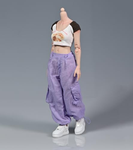 1/6 Skala Weibliche Kleidung, Weibliche Locker Sitzende Hose Arbeitskleidung Hose Multi Pocket Hose Outfit Kleidung für 12inch PH TBL JO Action Figur Körper (Lila) von Fremego