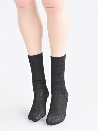 1/6 Skala Weibliche Kleidung, Weibliche Socken Kniestrümpfe Wade Socken Kostüm Outfit Kleidung Accessoire für 12inch Action Figur Körper (Schwarze Socken) von Fremego