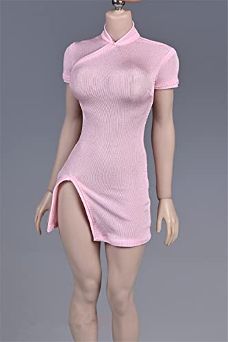 1/6 Skala Weibliche Kleidung, Weibliche Stretch Cheongsam Rock Kleid Kostüm Kleidung für 12 Zoll PH TBL JO Action Figur Körper (Rosa) von Fremego