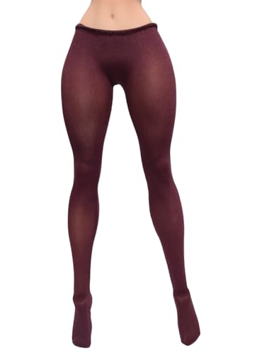 1/6 Skala Weibliche Kleidung Weibliches EIS Seide Strumpfhosen Leggings Strümpfe Kleidung Zubehör für 12inch PH TBL JO Worldbox Action Figur Körper (Weinrot) von Fremego