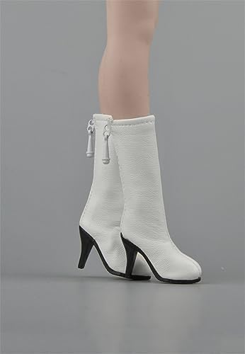 1/6 Skala Weibliche Schuhe, Weibliche Hochhackige Stiefel Hohle Stiefel Schuhe Modell Accessoire für 12inch Action Figur (Weiß) von Fremego