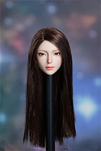 1/6 Skala Weiblichen Kopf Sculpt, Schönheit Asiatischen Mädchen Blasse Haut Kopf Geschnitzt für 12inch PH TBL JO weibliche Action Figur Körper (C) von Fremego