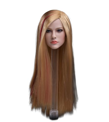 1/6 Skala Weiblichen Kopf Sculpt, Schönheit Europäischen Mädchen Blonde Haare Kopf Geschnitzt Schnitzerei für 12inch PH TBL JO Action Figur (Glattes Haar) von Fremego