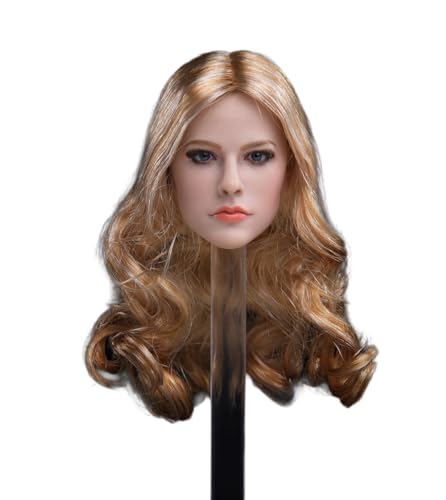 1/6 Skala Weiblichen Kopf Sculpt, Schönheit Europäischen Mädchen Blonde Haare Kopf Geschnitzt Schnitzerei für 12inch PH TBL JO Action Figur (Lange Locken Haare) von Fremego