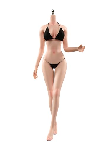 1/6 Skala Weiblicher Körper,12inch Super Flexible Nahtlose Weibliche Figur Körper Makeup Version mit Nicht Abnehmbaren Füßen Groß und Schlank Miniatur Action Figur (Normale Haut) von Fremego