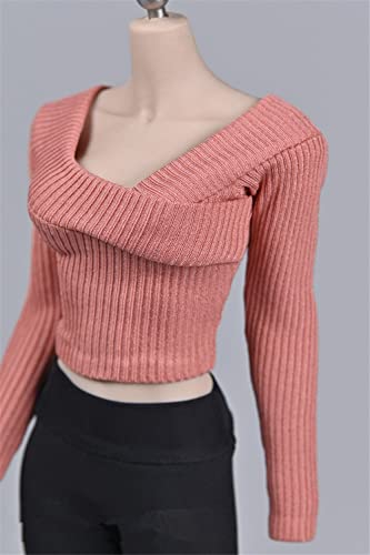 1/6 Weibliche Kleidung, Weibliche Pullover Tops Breiten Kragen Pullover Shirt Kostüm Kleidung für 12inch PH TBL JO Weibliche Action Figur (Rot) von Fremego