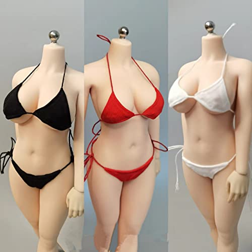 1/6 Weibliche Kleidung,Weibliche Bikini Badebekleidung Bras Briefs Kleidung für 12inch PH TBL JO Action Figur Körper (Weiß) von Fremego