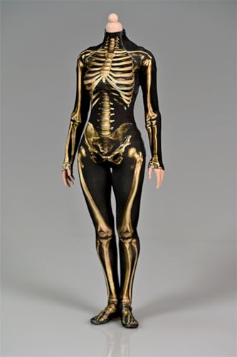 Fremego 1/6 Skala Weibliche Kleidung Weibliche Enger Stretch Bodysuit Jumpsuit Outfit Kleidung für 12inch PH TBL JO Nahtlose Actionfigur Körper (Golden) von Fremego