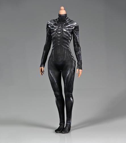 Fremego 1/6 Skala Weibliche Kleidung Weibliche Enger Stretch Bodysuit Jumpsuit Outfit Kleidung für 12inch PH TBL JO Nahtlose Actionfigur Körper (Schwarz) von Fremego