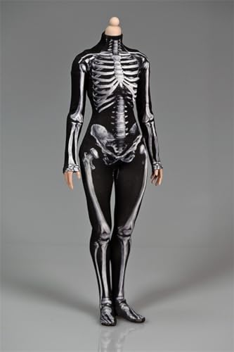 Fremego 1/6 Skala Weibliche Kleidung Weibliche Enger Stretch Bodysuit Jumpsuit Outfit Kleidung für 12inch PH TBL JO Nahtlose Actionfigur Körper (Weiß) von Fremego