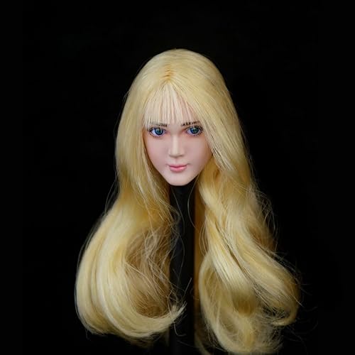 Fremego 1/6 Weiblicher Kopf Sculpt Schönheit Mädchen Blondes Haar Bewegliche Augen Kopf Geschnitzt für 12inch PH TBL JO Worldbox Actionfigur (Blasse Haut) von Fremego