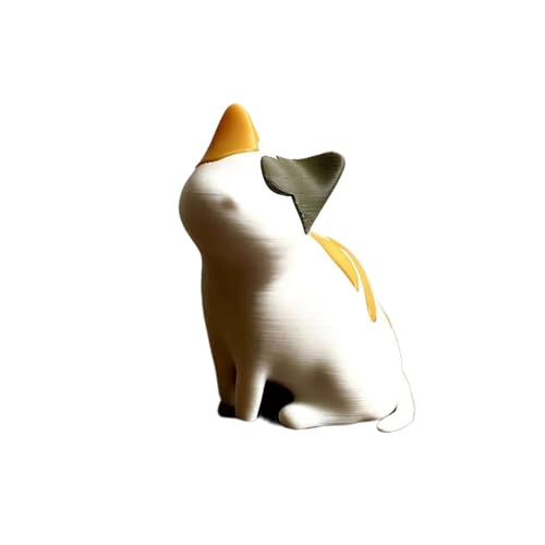 Frenaki 3D-gedruckte Calico-Katze, Katzen-Zappelspielzeug Calico-Katze 3D-gedrucktes Spielzeug Stressabbau-Schreibtischspielzeug, 3D-gedrucktes Calico-Tier (A) von Frenaki