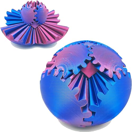 Gear Ball 3D-Gedruckter Gear Ball Spin Ball oder Würfel-Zappelspielzeug, 3D-Gedruckter Ball Stressabbau-Zappelspielzeug, angstlösendes Zappelspielzeug für Kinder und Autismus (C) von Frenaki