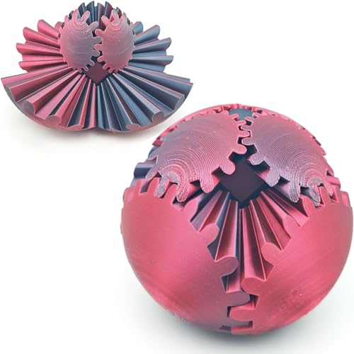 Gear Ball 3D-Gedruckter Gear Ball Spin Ball oder Würfel-Zappelspielzeug, 3D-Gedruckter Ball Stressabbau-Zappelspielzeug, angstlösendes Zappelspielzeug für Kinder und Autismus (G) von Frenaki