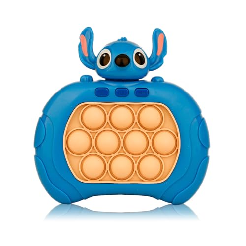 Freyauga Quick Push Bubble Game Pop It Elektronisches Spiel, Sensory Fidget Toy mit Sound, Cartoon Stitch Puzzle Spiel Controller, Fast Squeeze Spielzeug für Kinder und Erwachsene zum Stressabbau von Freyauga
