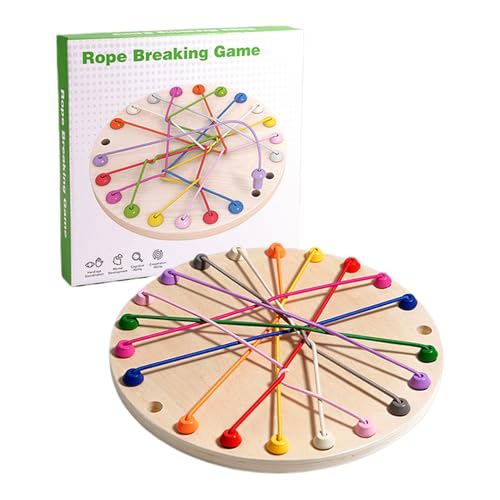 Brainy Knots Spiel - Logik Spiele Knot, 22,3cm Seil-Herausforderungsspiel - Holzpuzzle zur Förderung von Geschicklichkeit, Konzentration und Koordination, robust, tragbar, ideales Denkspiel Brainy Knots Spiel - Logik Spiele Knot, 22,3cm Seil-Herausforderungsspiel - Holzpuzzle zur Förderung von Geschicklichkeit, Konzentration und Koordination, robust, tragbar, ideales Denkspiel von Frfik
