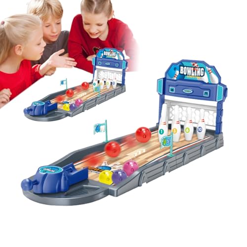 Frfik Desktop-Bowling - Tisch-Bowling-Spielset - Tischset Auswurfspielzeug Miniatursport | Indoor-Sportspiele | Tischspiele, Familiensport, Bildung, für Kinder von Frfik